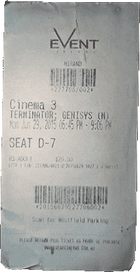Terminator Genisys Ticket