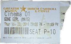 Gone Girl Ticket