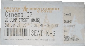 22 Jump Street Ticket