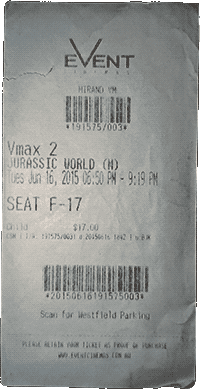 Jurassic World Ticket
