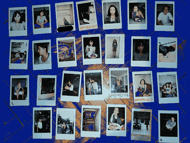 A series of polaroids