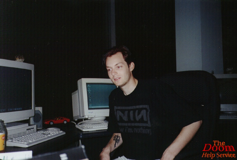 mcgee sitting in front of his computer